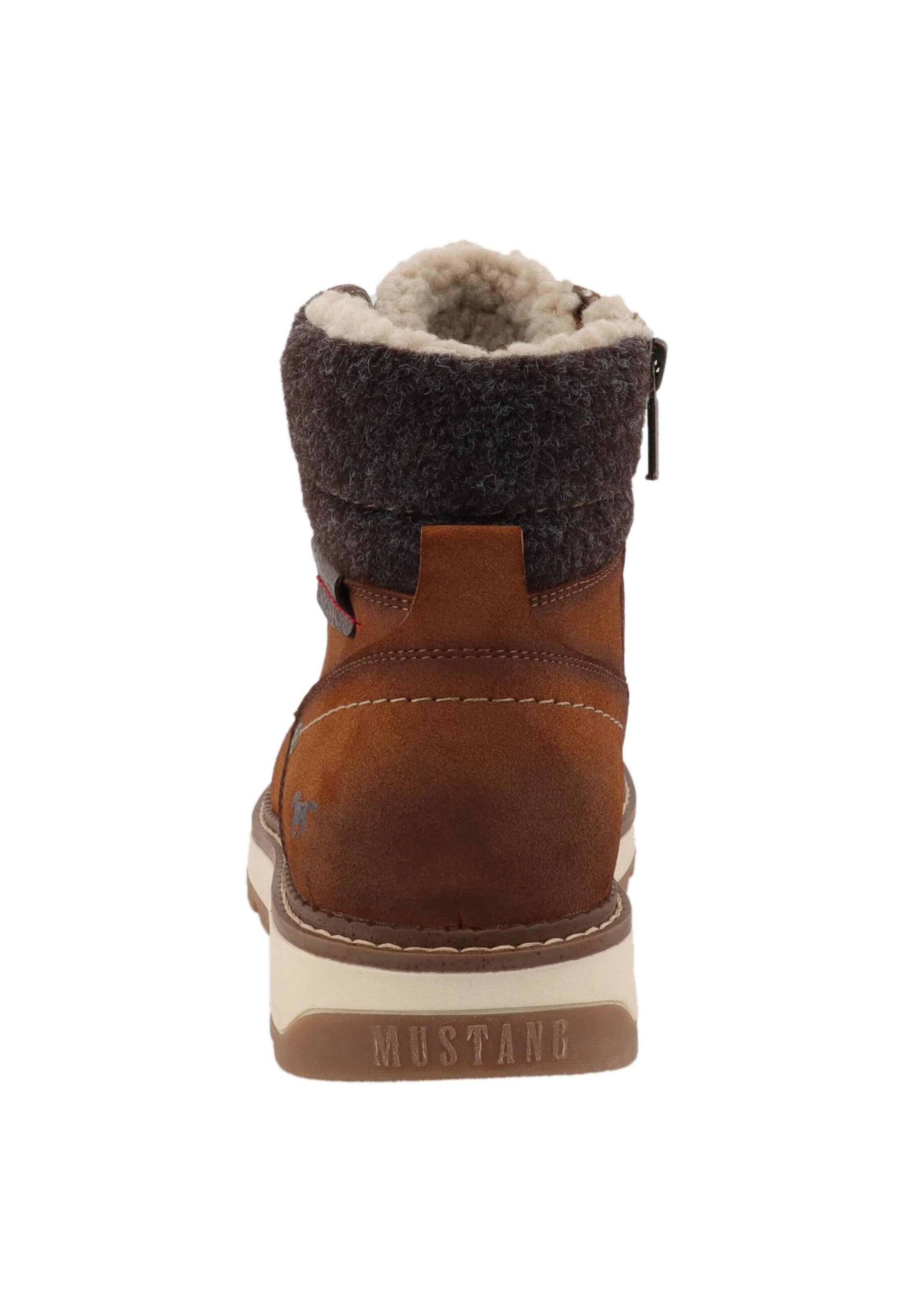 MUSTANG Šnurovacie čižmy 'Elio' - Hnedá