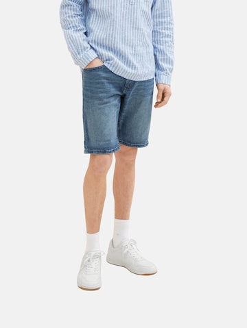 TOM TAILOR DENIM Regular Shorts in Blau: predná strana