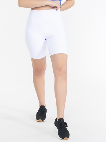 Skinny Pantaloni sportivi di Spyder in bianco: frontale