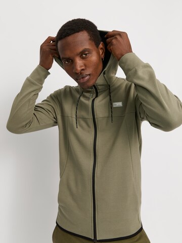 JACK & JONES - Sudadera con cremallera 'JCOAir' en verde