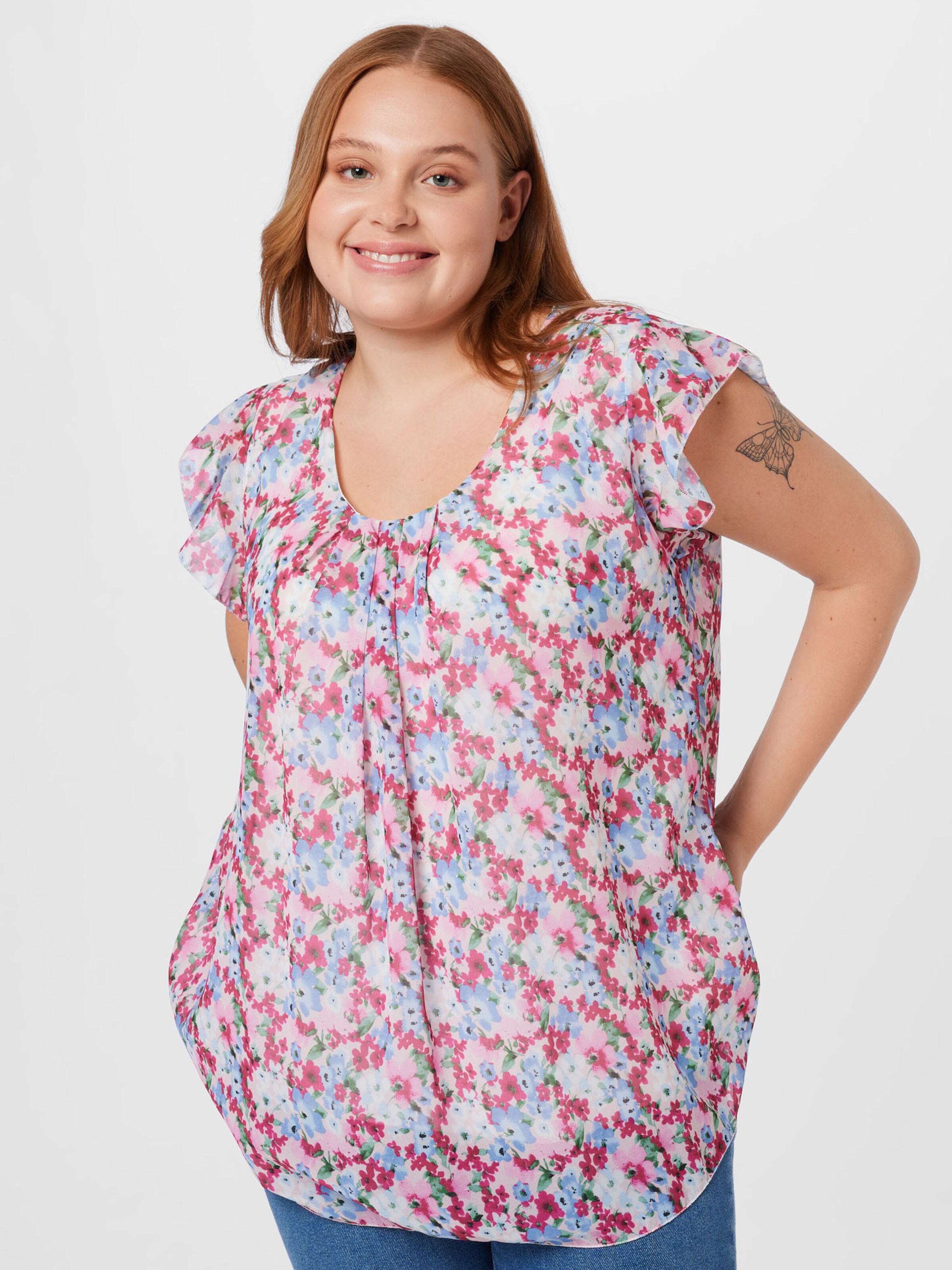Frauen Große Größen Z-One Bluse 'Nela' in Pitaya, Hellpink - QQ71296 Frauen Große Größen Z-One Bluse 'Nela' in Pitaya, Hellpink - QQ71296