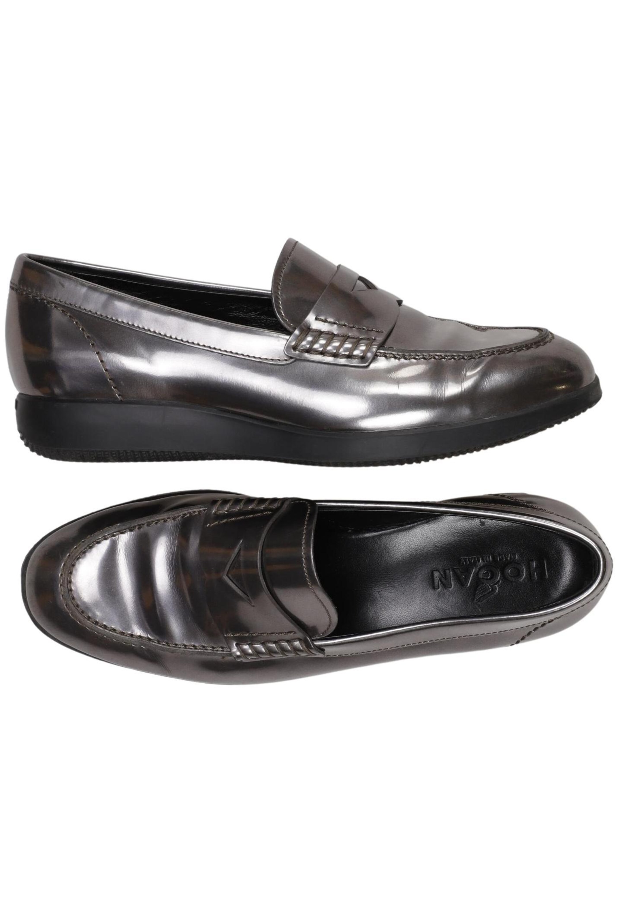HOGAN Flats & Loafers in 36,5 in Silver: front