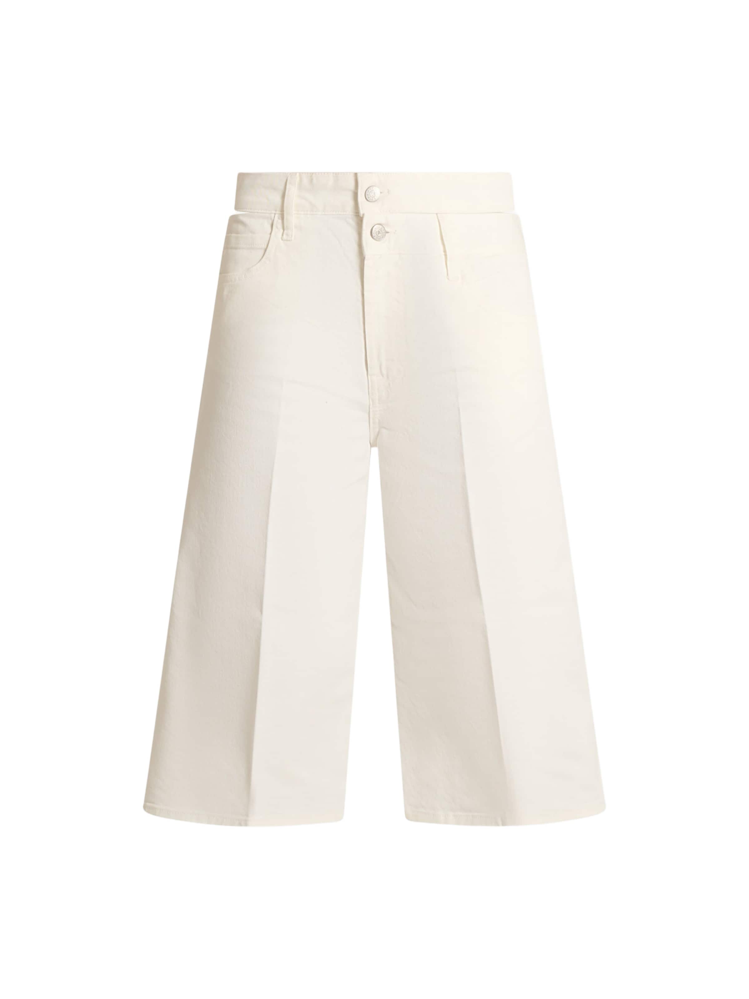 Cycle Wide Leg Shorts in Beige: Vorderseite