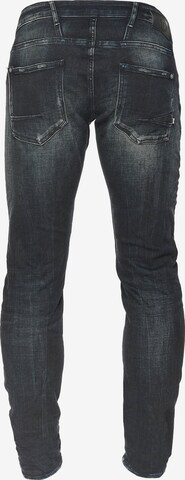 Le Temps Des Cerises Slimfit Jeans '700/11PS' in Zwart