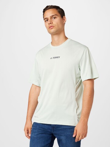 ADIDAS TERREX Performance Shirt 'Multi' in Green: front