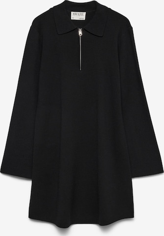Robes en maille 'AWHANNA' VERO MODA en noir : devant