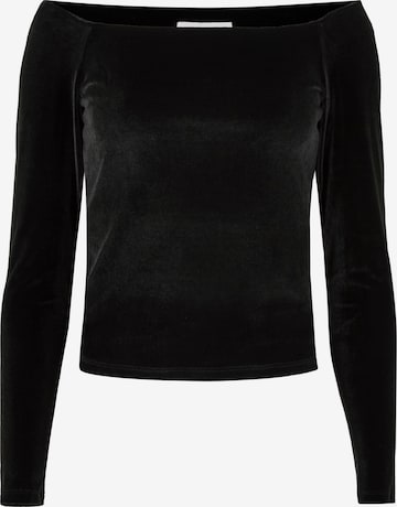 Apricot Shirt 'Black-Bardot Velvet' in Black: front