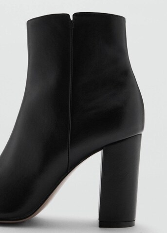 MANGO Ankle Boots 'Brun' in Black