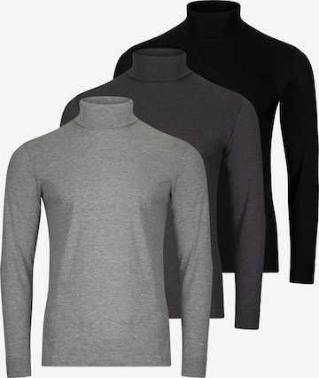 Ragman Shirt 'Basic' in Grey: front