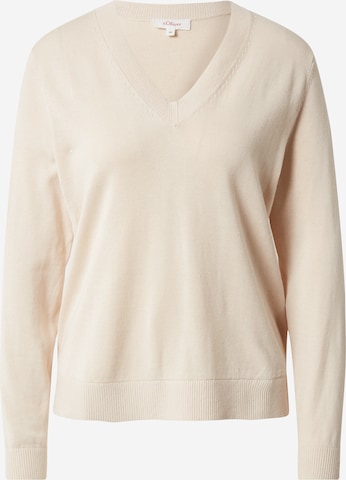 s.Oliver Sweater in Beige: front