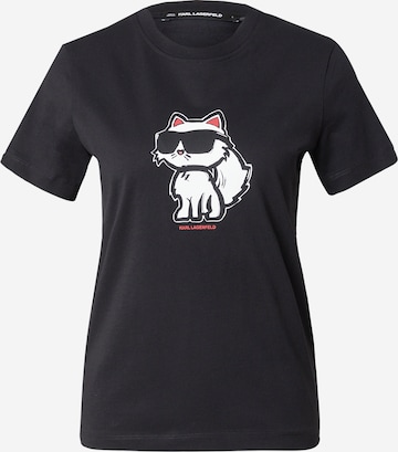 T-shirt Karl Lagerfeld en noir : devant
