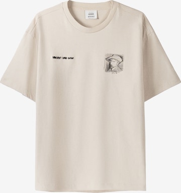 Bershka T-Shirt in Beige: predná strana