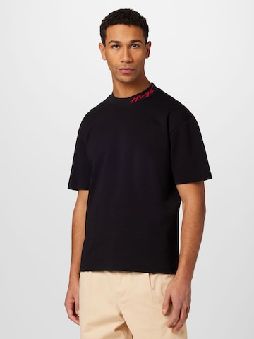 T-Shirt 'Demming' HUGO Red en noir : devant