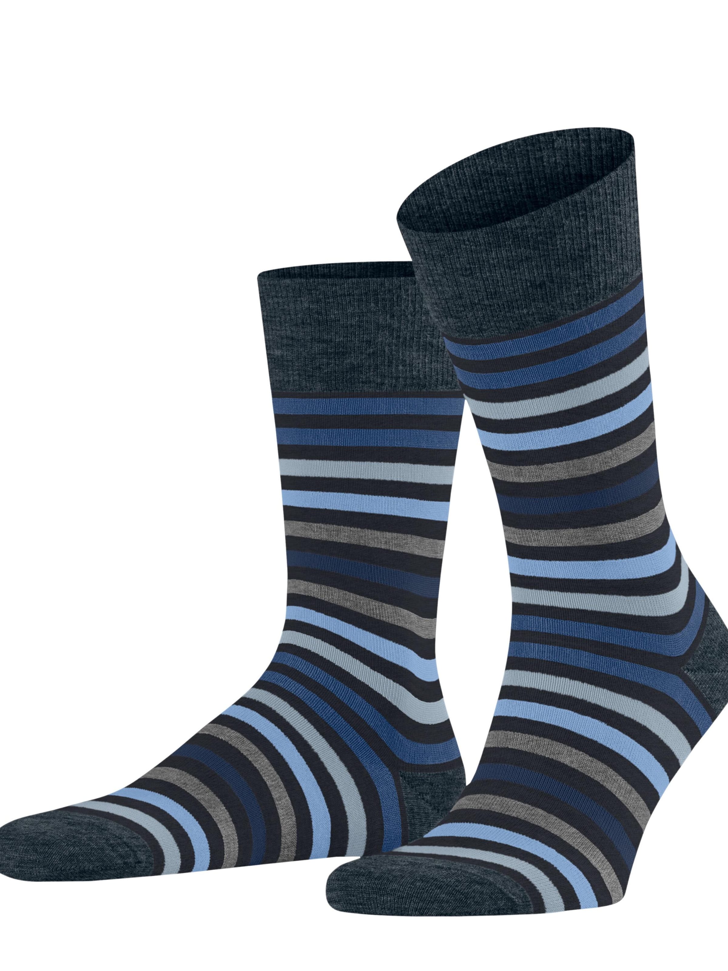 FALKE Socks 'Tinted Stripe' in Blue: front