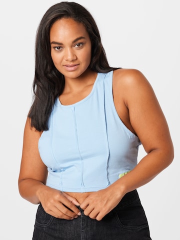 Public Desire Curve Top in Blauw: voorkant