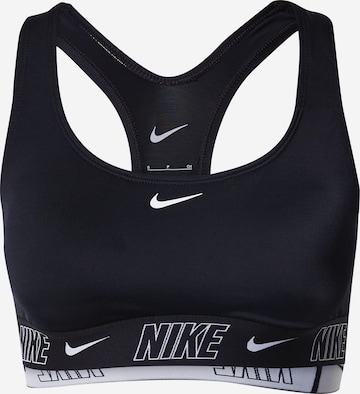 Nike SwimSportski top - crna boja: prednji dio