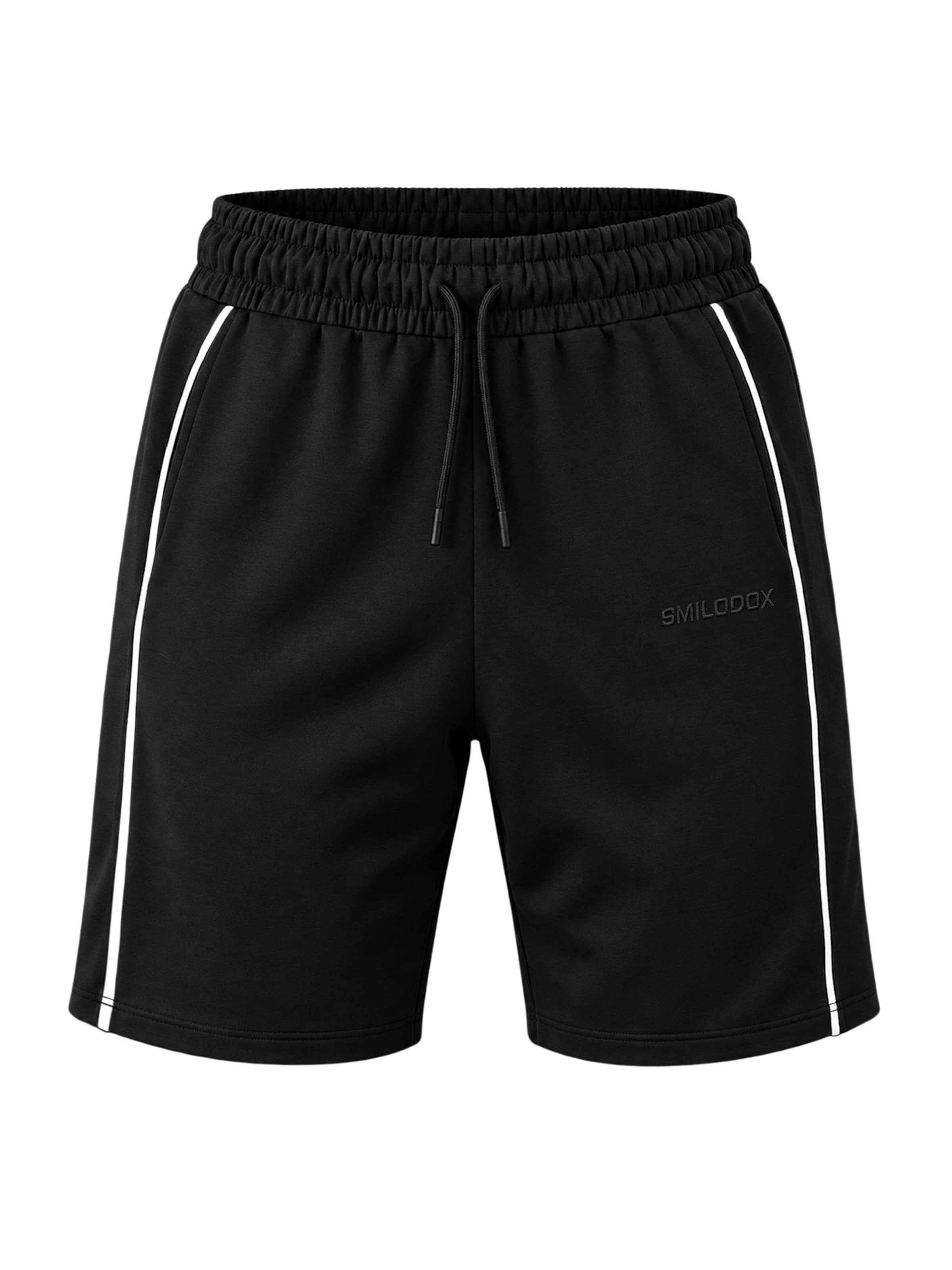 Smilodox Loosefit Broek ' Brenvaro ' in Zwart: voorkant