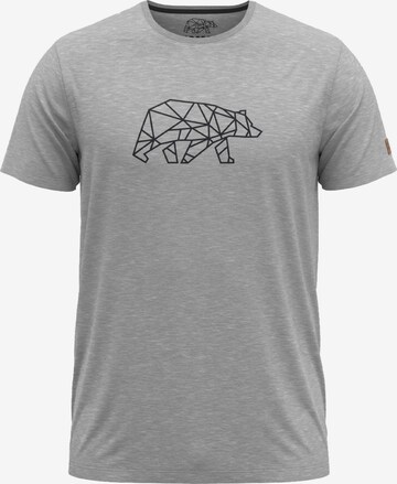 FORSBERG Shirt 'Finnson T-Shirt mit Brustlogo' in Grau: Vorderseite