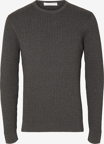 SELECTED HOMME Sweater 'BERG' in Grey: front