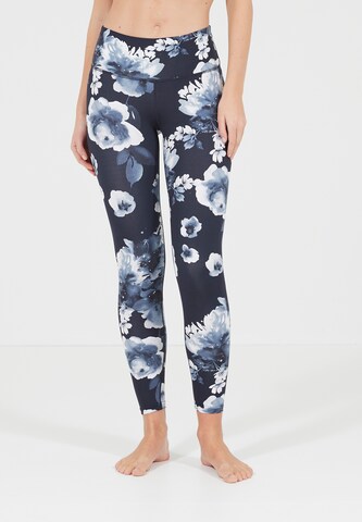 Athlecia Skinny Workout Pants 'Franz'' in Smoke Blue, Dark Blue