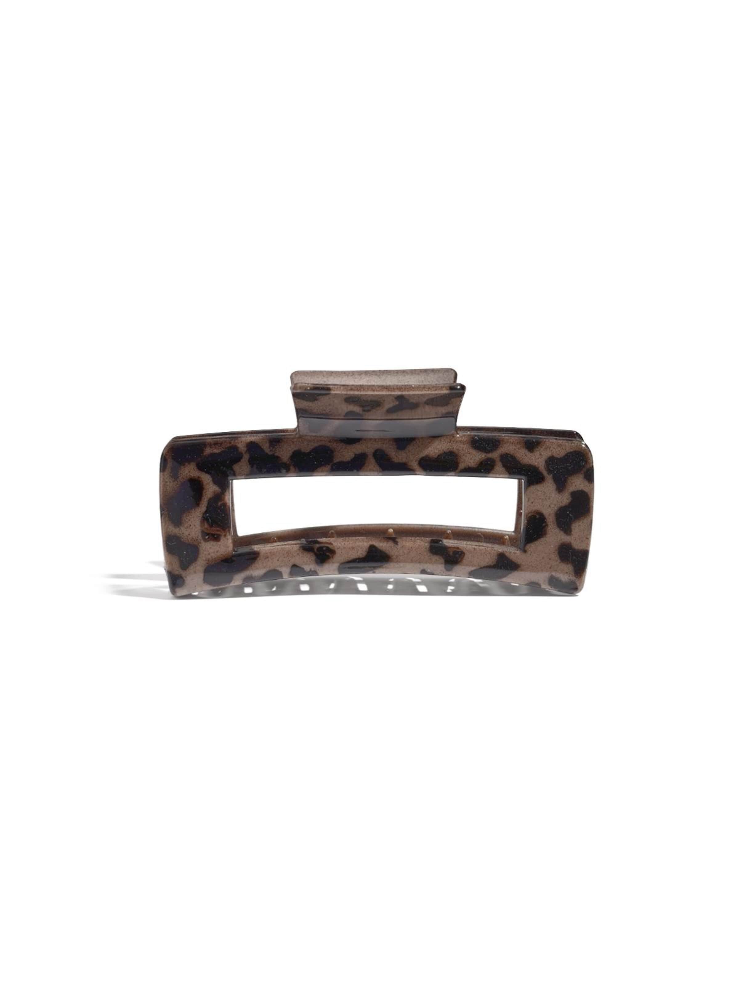Good to Blue Hair jewelry 'Große Haarspangen mit Leopardenmuster' in Brown: front