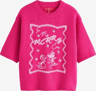 Next Pullover in pink / rosa / weiß, Produktansicht