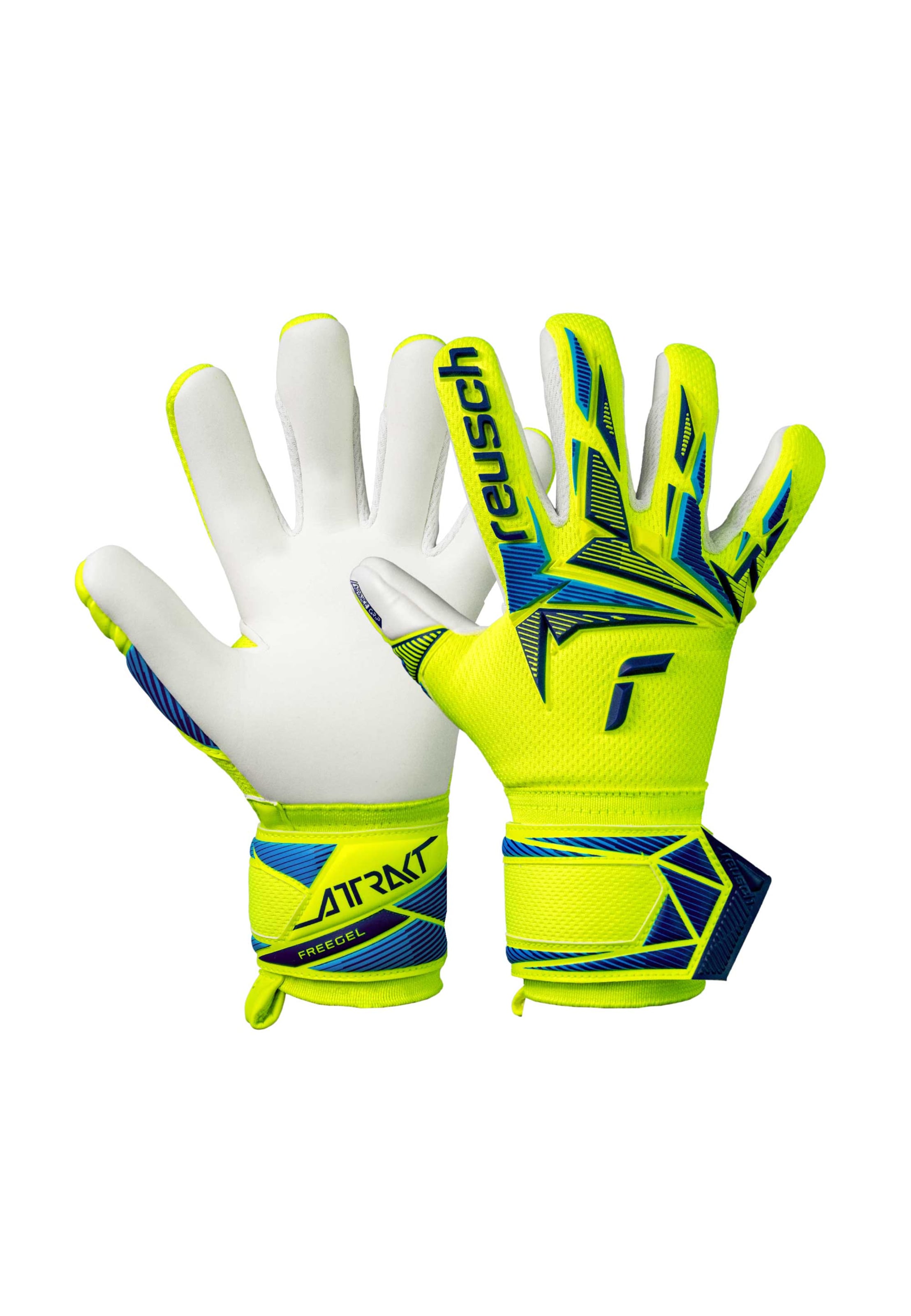 REUSCH Sporthandschoenen 'Attrakt Freegel Advance Junior' in Geel: voorkant