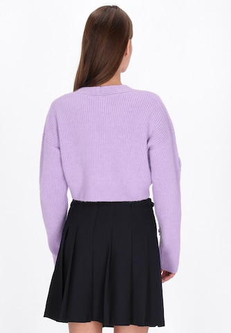 MYMO Πλεκτή ζακέτα σε λιλά