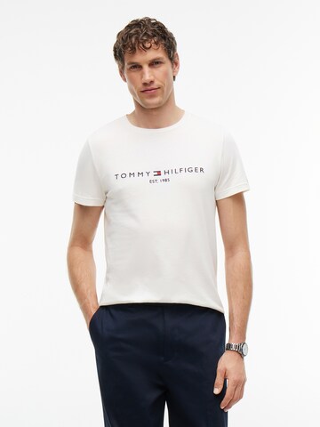TOMMY HILFIGER Regular fit Majica | bela barva: sprednja stran