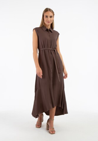 Robe-chemise RISA en marron