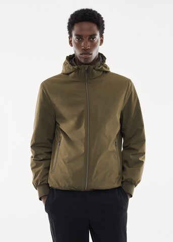 MANGO MAN Sweatjacke 'nada' in Grün: Vorderseite