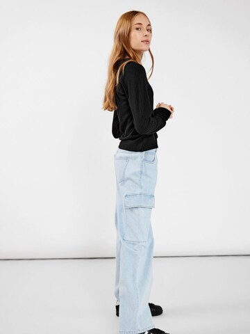 NAME IT Regular Cargo Wide Leg Jeans in Blau