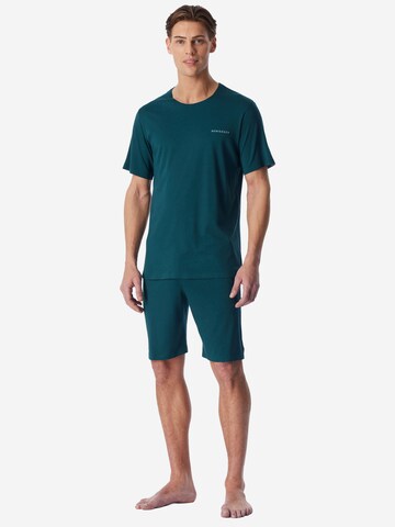 Pyjama long ' Modern Bonded ' SCHIESSER en vert : devant