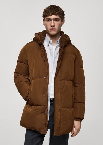 MANGO MAN Winter Jacket 'Campi' in Brown: front