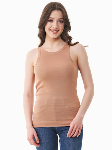 Organication Top in Beige: Vorderseite