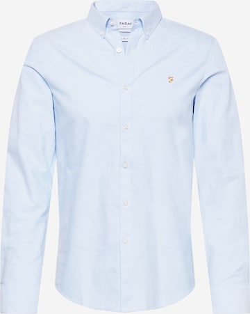 FARAH Button Up Shirt 'Brewer' in Blue: front