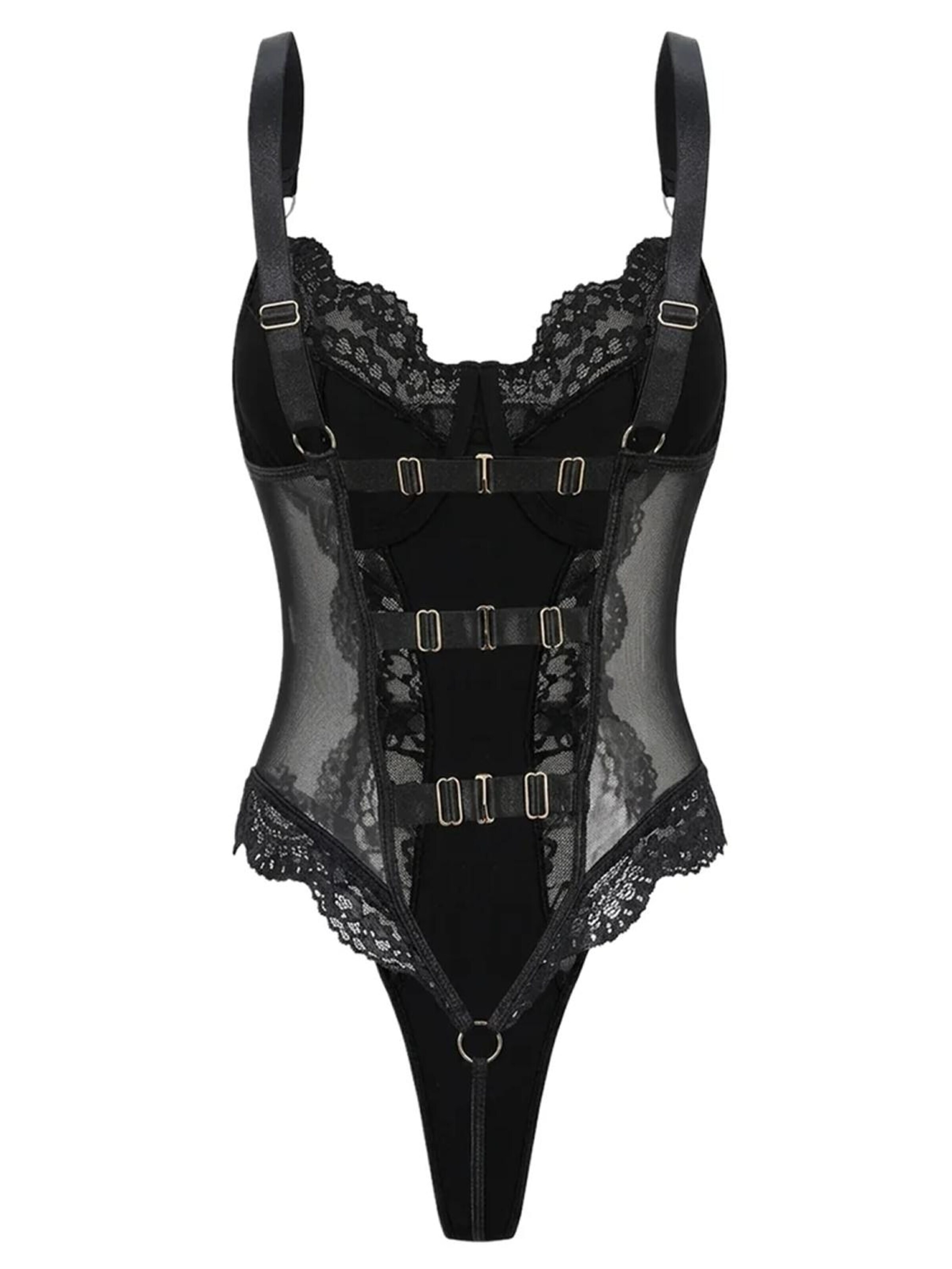 Body modelant 'Kanten Shaper Body met latex Luna' Shapetape en noir