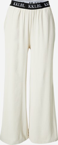 Wide leg Pantaloni di Karo Kauer in beige: frontale