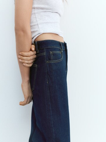 Pull&Bear Wide Leg Jeans in Blau