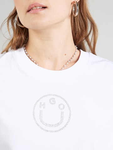 HUGO Μπλουζάκι σε λευκό