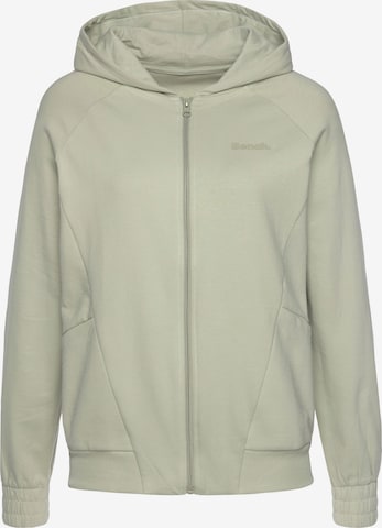 BENCH Zip-Up Hoodie in Green: front