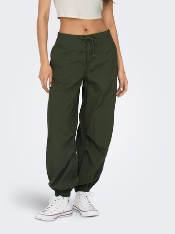 ONLY Loosefit Broek 'Joan' in Groen: voorkant