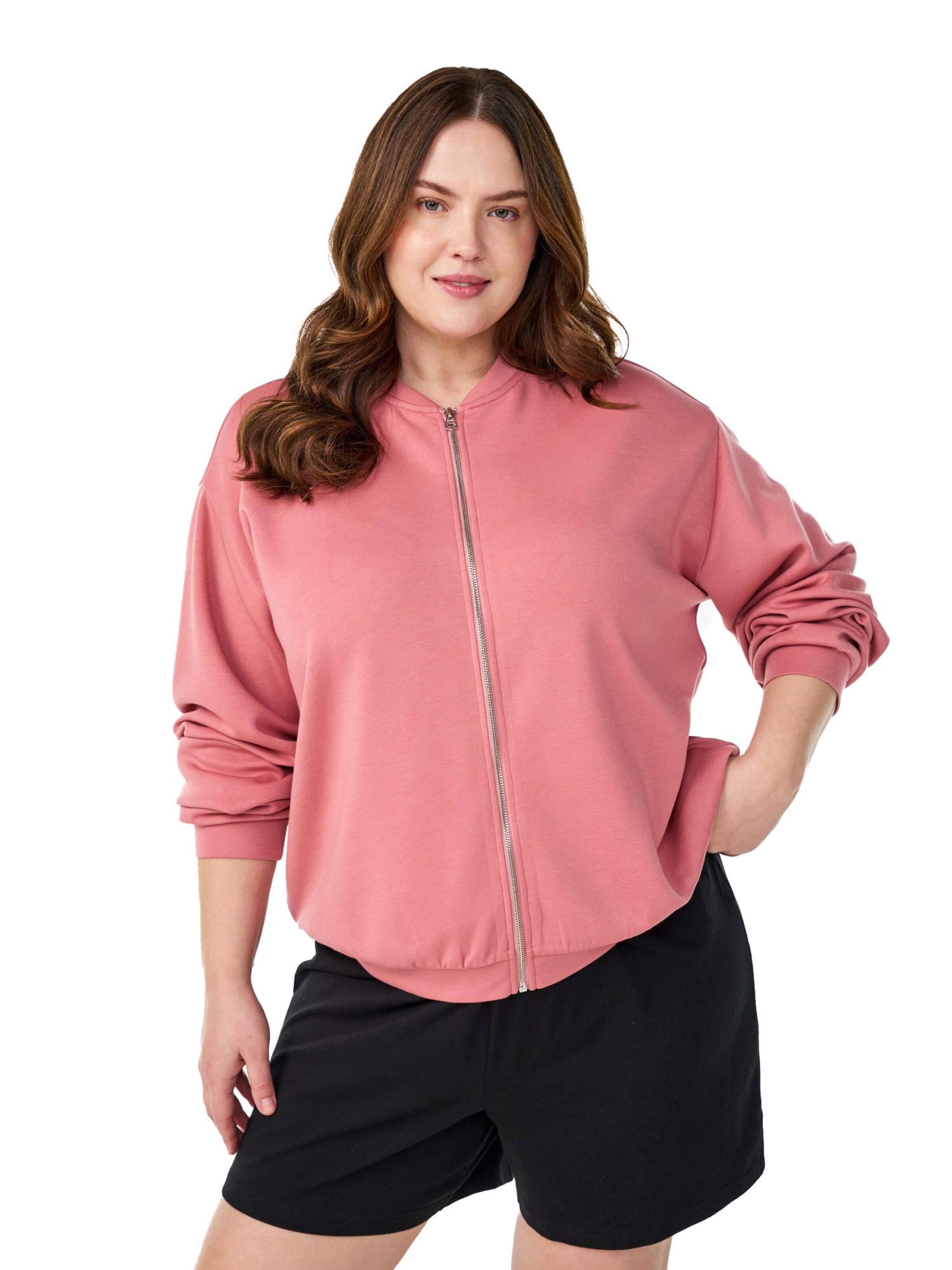 Zizzi Суичъри с качулка 'MAlisa' в червено: отпред