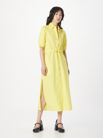 PATRIZIA PEPE - Vestidos camiseiros em amarelo: frente