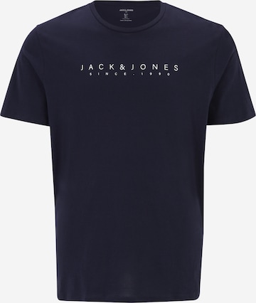 Jack & Jones Plus T-Shirt 'ETRA' in Blau: predná strana
