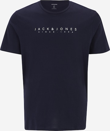 Jack & Jones Plus Koszulka 'ETRA' w kolorze niebieski: przód