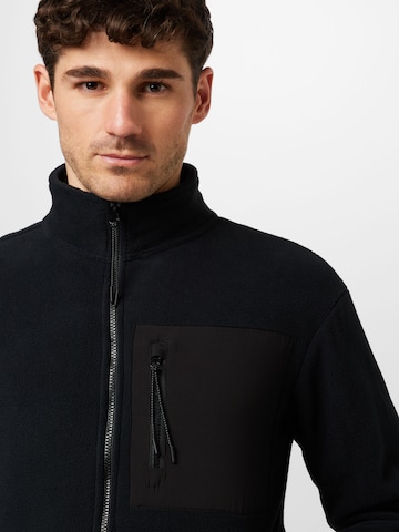 BLEND Fleece jas in Zwart