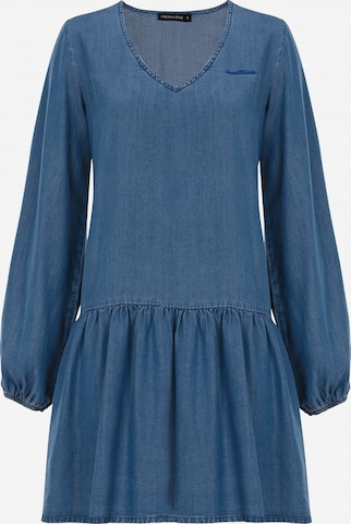FRESHLIONS Shirt dress 'Bonnie' in Blue: front