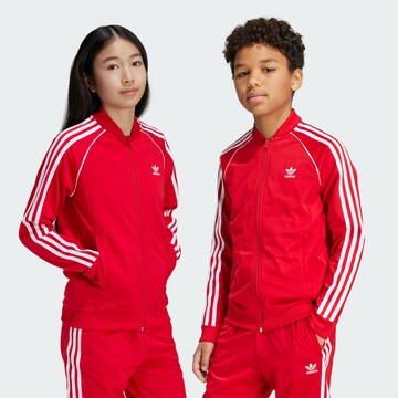 Giacca di felpa 'Adicolor' di ADIDAS ORIGINALS in rosso: frontale