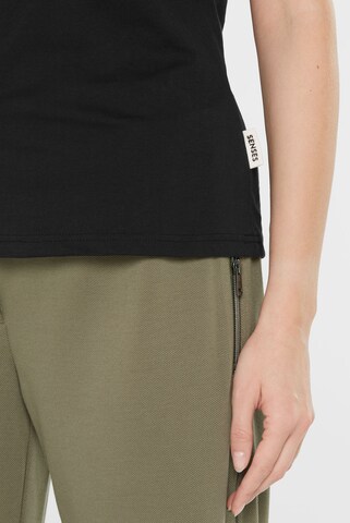 SENSES.THE LABEL T-Shirt in Schwarz
